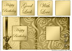 Elegant Flourish Fold Back Card