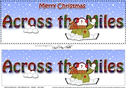 Large DL Merry Christmas ACROSS THE MILES 3D decoupage with Snowman Rio