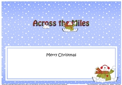 Large DL Merry Christmas ACROSS THE MILES insert with Snowman Rio
