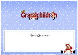 Large DL Merry Christmas GRANDCHILDREN insert with Rudolph