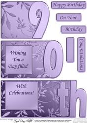 90th Elegant Metallic Book Sheet