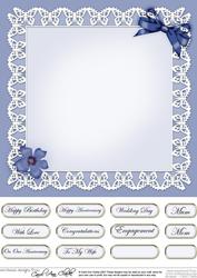 Pretty Viola Matching 8 x 8 Insert Panel and Greetings