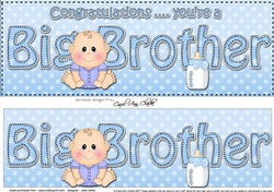 Large DL New Baby Congratulations you are a ... BIG BROTHER 3D decoupage