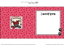 Square Landscape insert - Love, Romance, Valentine- Little Scottie Dog