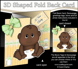 3D Shaped No-Hole Fold Back Mini Kit - Cute Little Ethnic Baby Ashanti