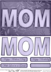 A5 Elegant Metallic Words Quick Card with 3D Decoupage