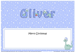 Large DL Merry Christmas OLIVER insert