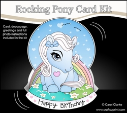 3D Shaped Rocking Card Mini Kit - Cute Little Pony Icicle