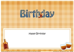 Large DL Tartan HAPPY BIRTHDAY insert