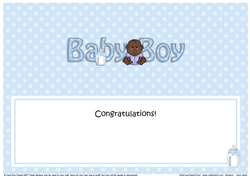 Large DL ETHNIC NEW BABY BOY insert