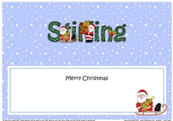 Large DL Merry Christmas STIRLING insert