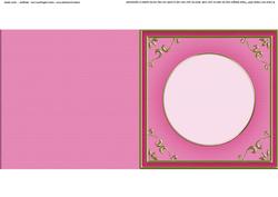 Square 'gold Metallic Frame' Card Front or Insert