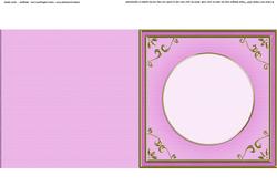 Square 'gold Metallic Frame' Card Front or Insert