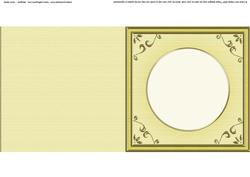 Square 'gold Metallic Frame' Card Front or Insert