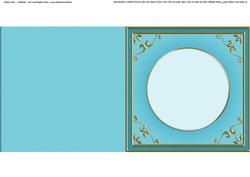 Square 'gold Metallic Frame' Card Front or Insert