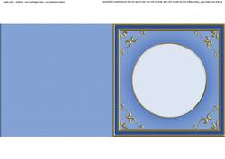 Square 'gold Metallic Frame' Card Front or Insert