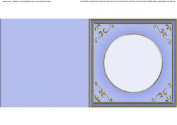 Square 'gold Metallic Frame' Card Front or Insert