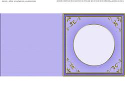 Square 'gold Metallic Frame' Card Front or Insert