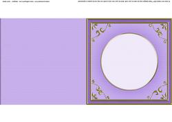 Square 'gold Metallic Frame' Card Front or Insert