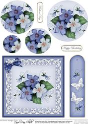 Pretty Viola Quick Card with Circle Pyramage Topper