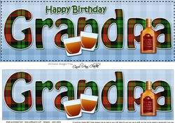 Large DL Happy Birthday GRANDPA 3D decoupage