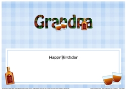 Large DL Happy Birthday GRANDPA insert