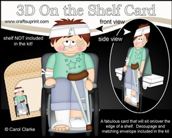 3D On the Shelf Card Kit - OOps Ouch Young Boy Tyrese has had an Accident
