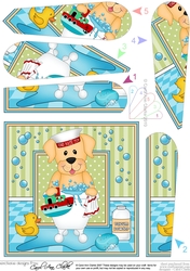 Fan Pyramage Topper - Bathtub Buddies - Little Golden Labrador Dog