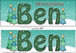 Large DL Merry Christmas BEN 3D decoupage 