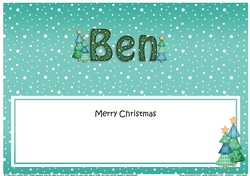 Large DL Merry Christmas BEN insert