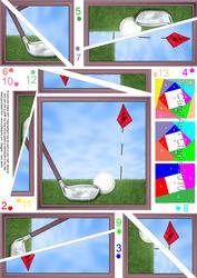 Golf Quick Card with Twisted Spiral Side Stacker