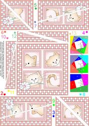 Cute Cat Quick Card Twisted Spiral Side Stacker