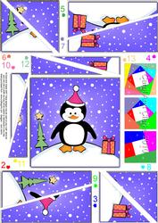 Xmas Penguin Quick Card Twisted Spiral Side Stacker