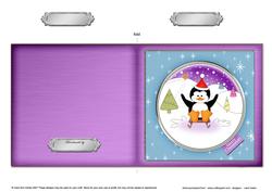 Xmas Penguin Cut and Fold Card