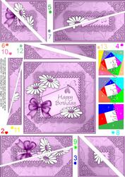 Daisies on Metallic Lace Twisted Spiral Side Stacker