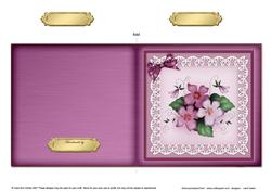 Pretty Viola Cut and Fold Card
