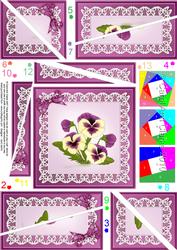 Pansy on Butterfly Lace Twisted Spiral Side Stacker