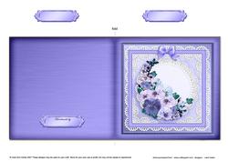 Spring Flowers on Lace Cut and Fold Card