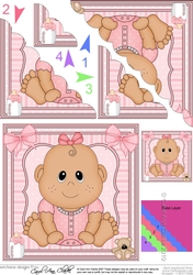 Cute Ethnic New Baby Scalloped Corner Stacker