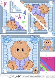 Cute Ethnic New Baby Scalloped Corner Stacker