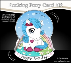 3D Shaped Rocking Card Mini Kit - Cute Little Pony Snowflake
