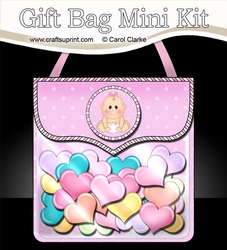 3D Gift Bag Mini Kit - Cute Little New Baby Girl