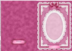 A5 Pearls, Lace and Ribbon Plain Card Base