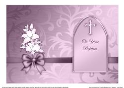 Baptism Metallic Greeting Matching Insert 5 x 7 Portrait