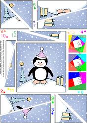 Xmas Penguin Quick Card Twisted Spiral Side Stacker