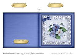Pretty Viola Cut and Fold Card