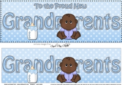 Large DL New Baby TO THE PROUD NEW GRANDPARENTS 3D decoupage