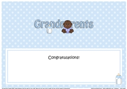 Large DL Congratulations NEW GRANDPARENTS insert