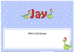 Large DL Merry Christmas JAY insert