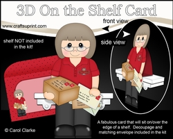 3D On the Shelf Card Kit - Little Postie Bronwyn